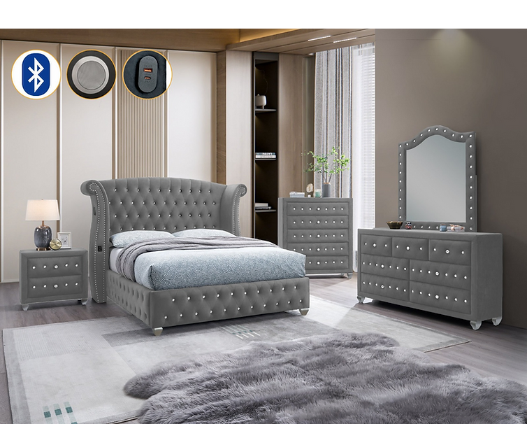 B2030 Divina (Grey) king bedroom set