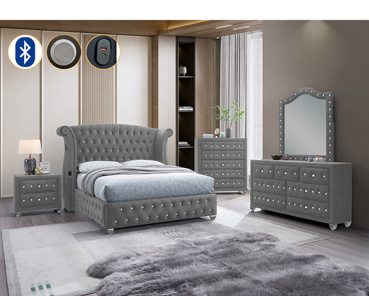 B2030 Divina (Grey) king bedroom set