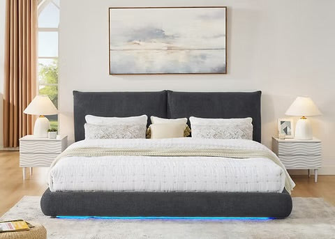 B200 Zima (grey) King size bed